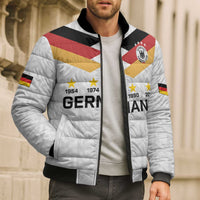 Custom World Football 2026 Germany Bomber Puffer Jacket Deutschland 4-Time Champions - Wonder Print Shop