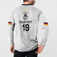 Custom World Football 2026 Germany Button Sweatshirt Deutschland 4-Time Champions - Wonder Print Shop