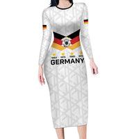 Custom World Football 2026 Germany Long Sleeve Bodycon Dress Deutschland 4-Time Champions - Wonder Print Shop