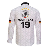 Custom World Football 2026 Germany Long Sleeve Button Shirt Deutschland 4-Time Champions - Wonder Print Shop