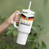 Custom World Football 2026 Germany Tumbler With Handle Deutschland 4-Time Champions - Wonder Print Shop