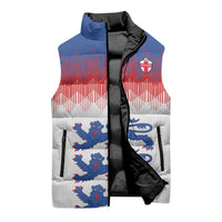 Custom World Football 2026 England Sleeveless Puffer Jacket Three Lions Pride Style - Wonder Print Shop