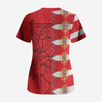 Polish-Lithuanian Commonwealth Scrub Top White Eagle Vytis Dual Heraldic