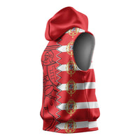 Polish-Lithuanian Commonwealth Sleeveless Hoodie White Eagle Vytis Dual Heraldic