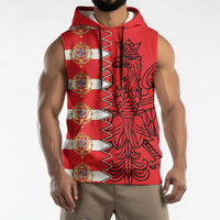 Polish-Lithuanian Commonwealth Sleeveless Hoodie White Eagle Vytis Dual Heraldic