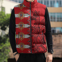 Polish-Lithuanian Commonwealth Sleeveless Puffer Jacket White Eagle Vytis Dual Heraldic
