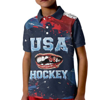 USA Ice Hockey 2026 Champions Custom Kid Polo Shirt Legend Golden Toothless