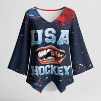 USA Ice Hockey 2026 Champions Custom Kimono Sleeve Blouse Legend Golden Toothless