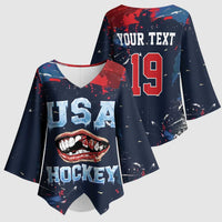 USA Ice Hockey 2026 Champions Custom Kimono Sleeve Blouse Legend Golden Toothless
