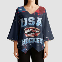 USA Ice Hockey 2026 Champions Custom Kimono Sleeve Blouse Legend Golden Toothless