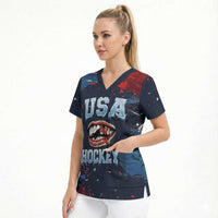 USA Ice Hockey 2026 Champions Custom Scrub Top Legend Golden Toothless