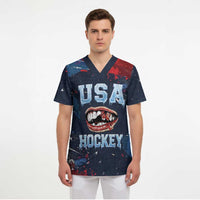 USA Ice Hockey 2026 Champions Custom Scrub Top Legend Golden Toothless