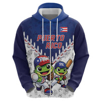 Puerto Rico Baseball Custom Hoodie Boricua Coquí Baseball Mascot