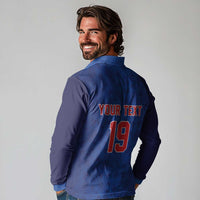 Puerto Rico Baseball Custom Long Sleeve Polo Shirt Boricua Coquí Baseball Mascot