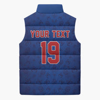 Puerto Rico Baseball Custom Sleeveless Puffer Jacket Boricua Coquí Baseball Mascot