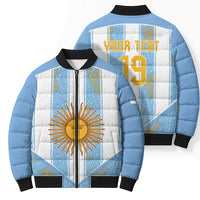 Custom World Football 2026 Argentina Bomber Puffer Jacket La Albiceleste Pride Sun of May