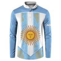Custom World Football 2026 Argentina Button Sweatshirt La Albiceleste Pride Sun of May