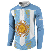 Custom World Football 2026 Argentina Button Sweatshirt La Albiceleste Pride Sun of May