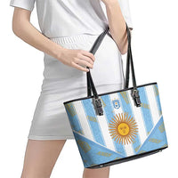 World Football 2026 Argentina Leather Tote Bag La Albiceleste Pride Sun of May
