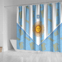 World Football 2026 Argentina Shower Curtain La Albiceleste Pride Sun of May
