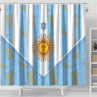 World Football 2026 Argentina Shower Curtain La Albiceleste Pride Sun of May