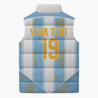 Custom World Football 2026 Argentina Sleeveless Puffer Jacket La Albiceleste Pride Sun of May