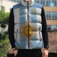 Custom World Football 2026 Argentina Sleeveless Puffer Jacket La Albiceleste Pride Sun of May