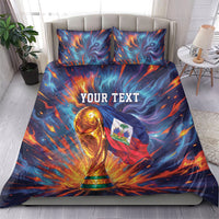 Personalized World Football 2026 Afro Haiti Bedding Set Les Grenadiers Trophy Flag Art