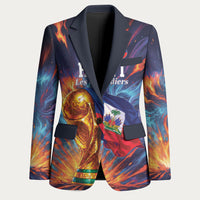 Personalized World Football 2026 Afro Haiti Blazer Les Grenadiers Trophy Flag Art