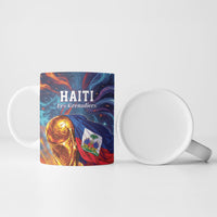 Personalized World Football 2026 Afro Haiti Ceramic Mug Les Grenadiers Trophy Flag Art