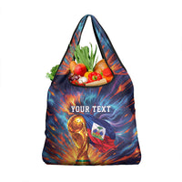 Personalized World Football 2026 Afro Haiti Grocery Bag Les Grenadiers Trophy Flag Art