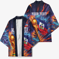 Personalized World Football 2026 Afro Haiti Kimono Les Grenadiers Trophy Flag Art