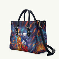 Personalized World Football 2026 Afro Haiti Leather Bag Les Grenadiers Trophy Flag Art