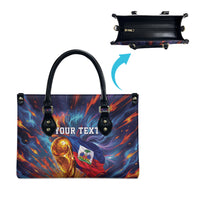 Personalized World Football 2026 Afro Haiti Leather Bag Les Grenadiers Trophy Flag Art