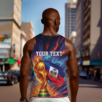 Personalized World Football 2026 Afro Haiti Men Tank Top Les Grenadiers Trophy Flag Art