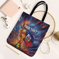 Personalized World Football 2026 Afro Haiti Tote Bag Les Grenadiers Trophy Flag Art