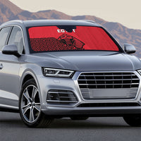 World Football 2026 Egypt Auto Sun Shade Pharaohs Hieroglyphs Pride Red Version