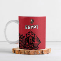 Custom World Football 2026 Egypt Ceramic Mug Pharaohs Hieroglyphs Pride Red Version