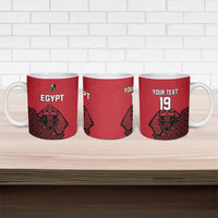 Custom World Football 2026 Egypt Ceramic Mug Pharaohs Hieroglyphs Pride Red Version