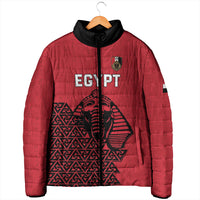 Custom World Football 2026 Egypt Padded Jacket Pharaohs Hieroglyphs Pride Red Version
