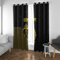 World Football 2026 Egypt Window Curtain Pharaohs Hieroglyphs Pride Black Version