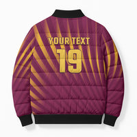 Custom West Indies Cricket Bomber Puffer Jacket Palm Tree Sunburst Glory