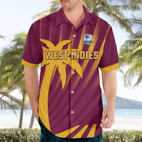 Custom West Indies Cricket Hawaiian Shirt Palm Tree Sunburst Glory