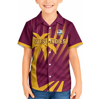 Custom West Indies Cricket Kid Hawaiian Shirt Palm Tree Sunburst Glory