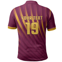 Custom West Indies Cricket Polo Shirt Palm Tree Sunburst Glory