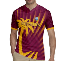 Custom West Indies Cricket Rugby Jersey Palm Tree Sunburst Glory
