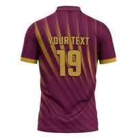 Custom West Indies Cricket Zipper Polo Shirt Palm Tree Sunburst Glory