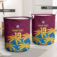 Custom West Indies Cricket Laundry Basket The Maroons Calypso Heritage