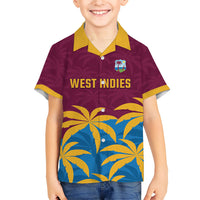 Custom West Indies Cricket Kid Hawaiian Shirt The Maroons Calypso Heritage