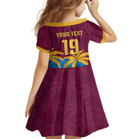 Custom West Indies Cricket Kid Short Sleeve Dress The Maroons Calypso Heritage